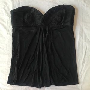 BCBG Figure Defining Fit Silky Strapless Top